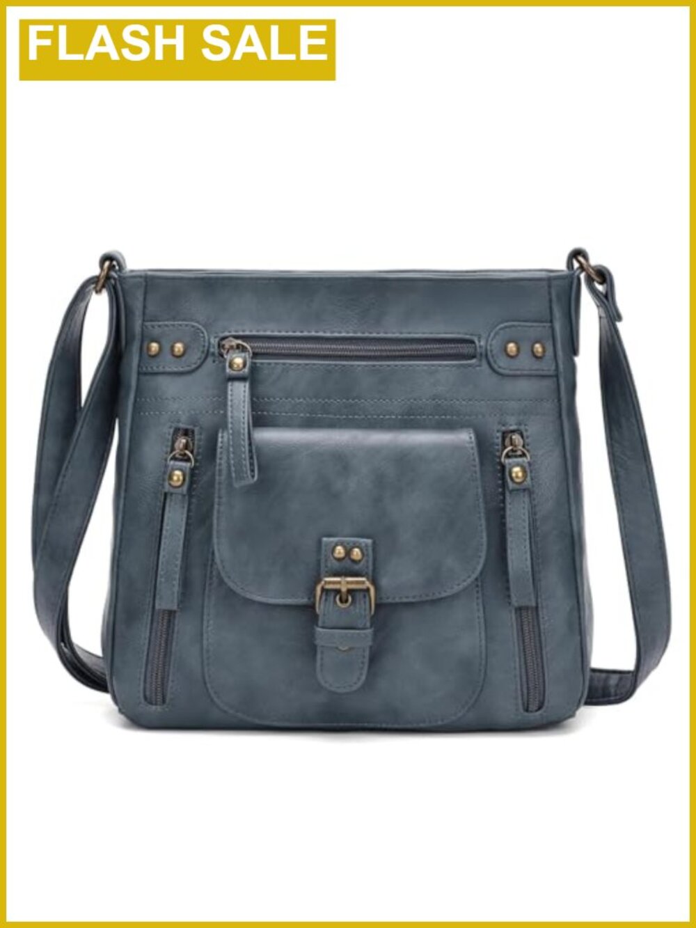 Women's Crossbody Purse Bag PU Leather Multi-Pocket Shoulder Handbag